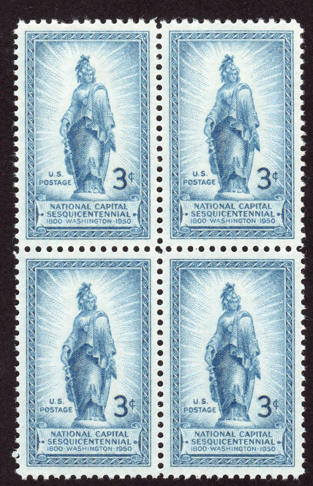 Scott #989 Statue of Freedom Block of 4 Stamps - MNH - Image 1 of 1