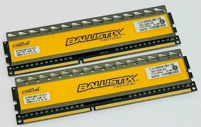 16GB (2x8GB) Crucial Ballistix BLT8G3D1608DT1TX0.16FED PC3-12800U DDR3 Memory - Image 1 of 4