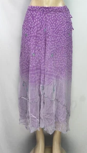 Gonna donna boho impreziosita da morbidi dintorni viola taglia S - Foto 1 di 9