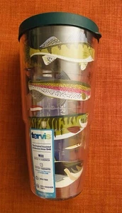 Tervis 24 Oz. Tumbler Cup With Lid Fish Enthusiast Brand New - Picture 1 of 5