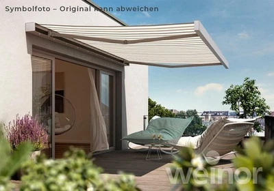 Weinor Smaila Markise 385 x 330 cm – Grau (RAL 7016) – elektrisch – Wandmontage - Bild 1 von 4