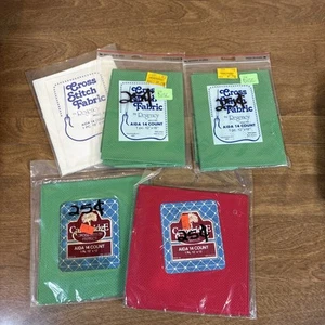 Regency Mills Inc ~ Menge 5 ~ Aida 14 Stück ~ Kreuzstich Stoff ~ rot, weiß und grün - Bild 1 von 6