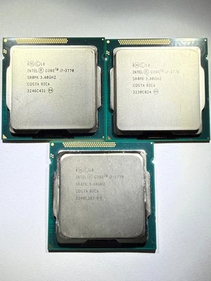 Lote de 3 procesadores CPU Intel Core i7-3770 SR0PK 3,40 GHz cuatro núcleos LGA1155 Foto 1 de 2