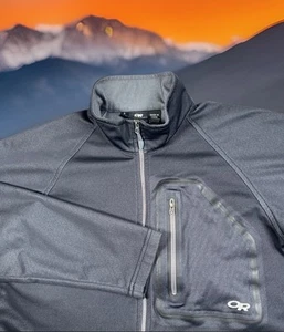 Chaqueta cortavientos Outdoor Research 3/4 cremallera para hombre S negra N2S Next To Skin Tech - Imagen 1 de 11