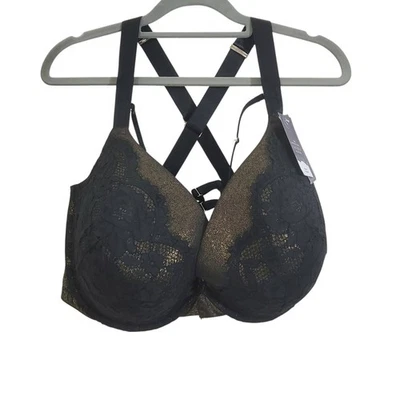 Sujetador Cacique 44G seriamente sexy con tiras cierre frontal con aros Boost Plunge nuevo con etiquetas Foto 1 de 4