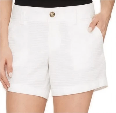 Pantalones Cortos Lilly Pulitzer Para Mujer Talla 2 Resort Blanco Callahan Pantalones Cortos Elastizados Foto 1 de 4