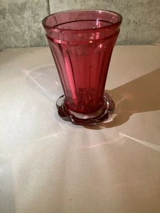 Vetro ambrato ceco boemo 1800-1850 con tenuta Lendl 6" - Foto 1 di 5