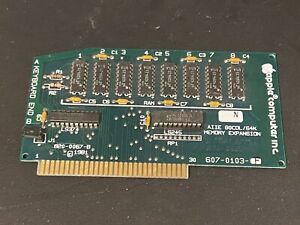 Vtg 1981 Apple IIe 80COL/64K Memory Expansion Card 607-0103 820-0067-B Untested
