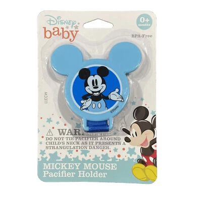 Porta Chupete Disney Azul Bebé Mickey Mouse Libre de BPA Foto 1 de 2
