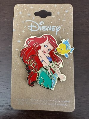 Prendedor Disney La Sirenita Ariel y Platija Esmaltado Foto 1 de 2