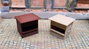 2 Pezzi Stand Di Mercatino Di Natale TT Bude Capanna (Set Di 2) 1:120 - Picture 1 of 3