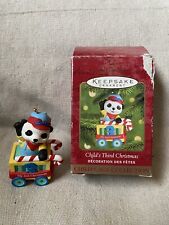 Hallmark "My Third Christmas" Ornament 2000 Panda Peppermint Express Train
