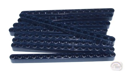 LEGO Technic - 9 x Studless Beams - 15L - Dk Blue - Liftarms - New - (32278) - Image 1 of 4
