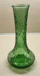 Vintage Hoosier Glass Co. 9" Emerald Green Bud Vase 4085 / Made in USA - Picture 1 of 4