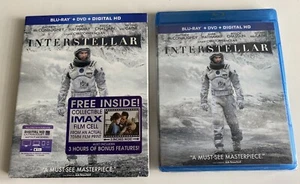 SEALED Interstellar (Blu-ray + DVD, 2015, 3-Disc, w/ IMAX Film Cell & Slipcover) - Imagen 1 de 2