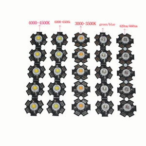 Mini bombilla LED de alta potencia 1W 3W 5W roja/verde/azul/blanca con base estrella de 20 mm - Imagen 1 de 48