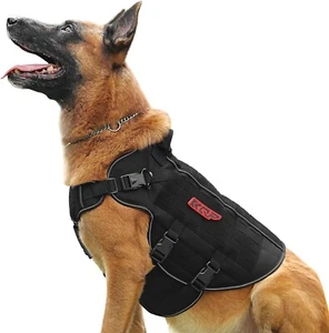 Arnés táctico para perros, arnés para perros sin tirar, chaleco militar para perros con ajustable - Imagen 1 de 8