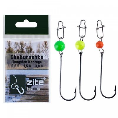 Tungsten Cheburashka Montagen Forellenhaken Snaps Forellen Angeln Zite Fishing