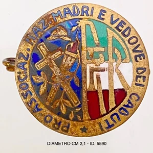 PRO ASSOCIAZIONE NAZIONALE MADRI E VEDOVE DEI CADUTI DIST. 1a GUERRA MONDIALE - Imagen 1 de 2