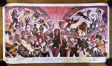 Alex Ross John Romita Sr SIGNED AUTOGRAPHED 36x21 Marvel Heroes Print LE PSA/DNA