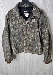 VINTAGE 90s CARHARTT REALTREE MOSSY OAK J63MOT DETROIT JACKET COAT J97 CAMO XL - Picture 1 of 23