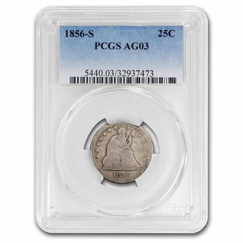 1856-S Liberty Seated Quarter AG-03 PCGS - SKU#263917 Cover