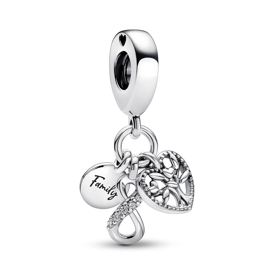 Original Pandora Charm Anhänger 792201C01 Unendlichkeit, Familie und Stammbaum - Bild 1 von 1