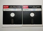 DLM US Atlas Action for Apple II - 1986 Map Geography 5.25 Floppy Software Disks