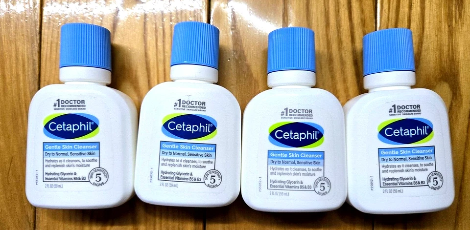 4 X LIMPIADOR SUAVE CETAPHIL PIEL 2oz TAMAÑO DE VIAJE Foto 1 de 1