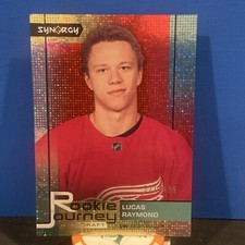 2021-22 LUCAS RAYMOND UPPER DECK SYNERGY RC JOURNEY RED #ED 486/499!!