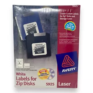 Avery 5925 - 150 etichette laser bianche per supporti disco zip e custodia gioiello spine NUOVE - Foto 1 di 2