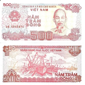 Vietnam 500 dong 1988 P-101a(2) (19mm serial #) UNC - Picture 1 of 1