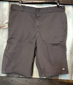 Dickies Relaxed Fit Dark Gray Cell Phone Pocket Chino Work Shorts Mens 38 12" #2 - Picture 1 of 3
