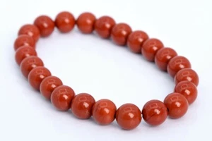 8MM Red Jasper Bracelet Grade AAA Genuine Natural Round Gemstone Beads 7" - Picture 1 of 4