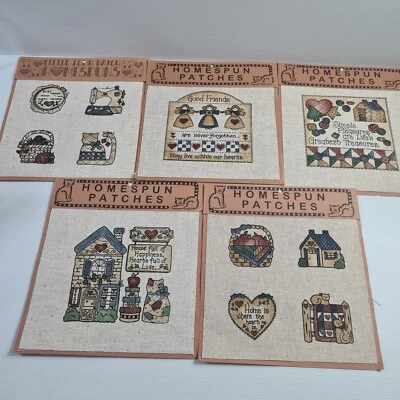 Vintage Homespun Patches Kitty Korner Designs X 5 Sew  21*21.5 cm  - Image 1 of 4