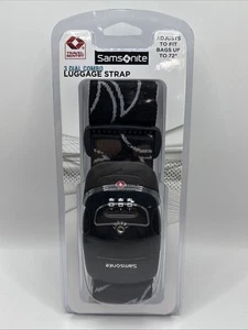 Correa de equipaje resistente Samsonite ajustable a 72" hebilla ABS negra ¡ENVÍO RÁPIDO! - Imagen 1 de 5