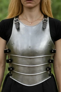 Armadura Medieval Coraza Caballero Disfraz Pechera Dama Acero Mujer LARP Juegos con disfraces - Imagen 1 de 4