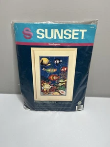 1992 Sunset Nadelspitze Unterwasser Schönheiten Nadelspitzen-Set 12078 neu versiegelt Vintage - Bild 1 von 6
