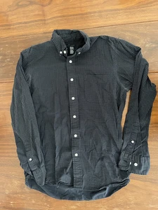 UNIQLO Button Down Hemd Medium Herren schwarz gepunktet Freizeit - Bild 1 von 3