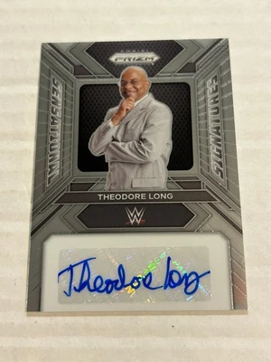 2024 PANINI PRIZM WWE THEODORE TEDDY LONG SENSATIONAL SIGNATURES AUTO - Image 1 of 2