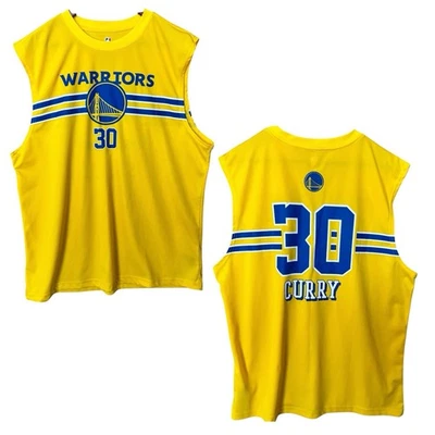 Camiseta deportiva de baloncesto Steph Curry #30 Golden State Warriors NBA adulto XL amarilla azul Foto 1 de 4