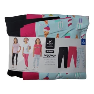 Member's Mark Girls Cotton Stretch Full-Waist Comfortable Elastic Leggings, 3pk - Picture 1 of 9