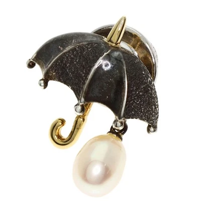 MIKIMOTO  Freshwater Pearl Brooch Brooch Silver 18K Yellow Gold Ladies [Used] - Image 1 of 4