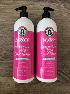 Peluca acondicionador suave enjuague hibisco coco humano + cabello sintético paquete de 2 - Imagen 1 de 4