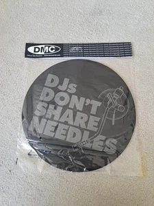 Brand NEW DMC Slipmats - DJs Don't Share Needles - Pair Of Felt Slipmats - Picture 1 of 1