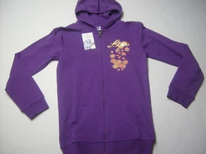 ED HARDY Girls PURPLE LOVE FULL ZIPPER SWEATSHIRT HOODY NWT S SMALL $69 - Picture 1 of 4