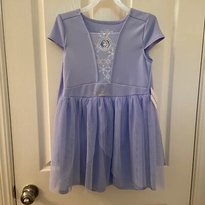 Disney Frozen II Elsa Cosplay Tutu Tulle Dress with Cape Girls Size M 7-8 NWT - Image 1 of 4