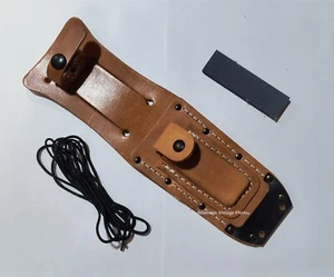 Ontario Sheath Scabbard OKC Leather 499 USAF Pilot Survival + Sharpening Stone - Picture 1 of 7