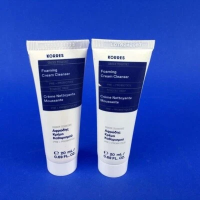 Korres греческий йогурт пенящийся крем очищающее средство 0,68 унц (лот из 2) - Изображение 1 из 4