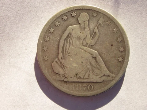 1870-S SEATED LIBERTY HALF DOLLAR 50C SAN FRANCISCO BETTER DATE RARE G+ Cover